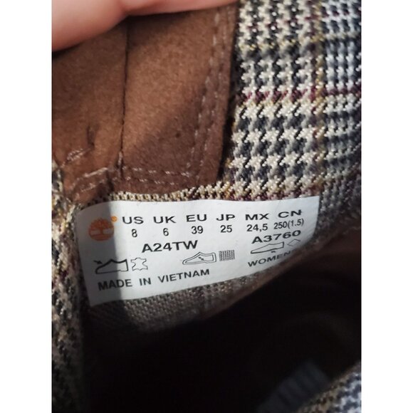 Timberland Women's Boots Brown Leather High Heel Lace Up Boots Shoe Sz 8 S - Picture 6 of 6